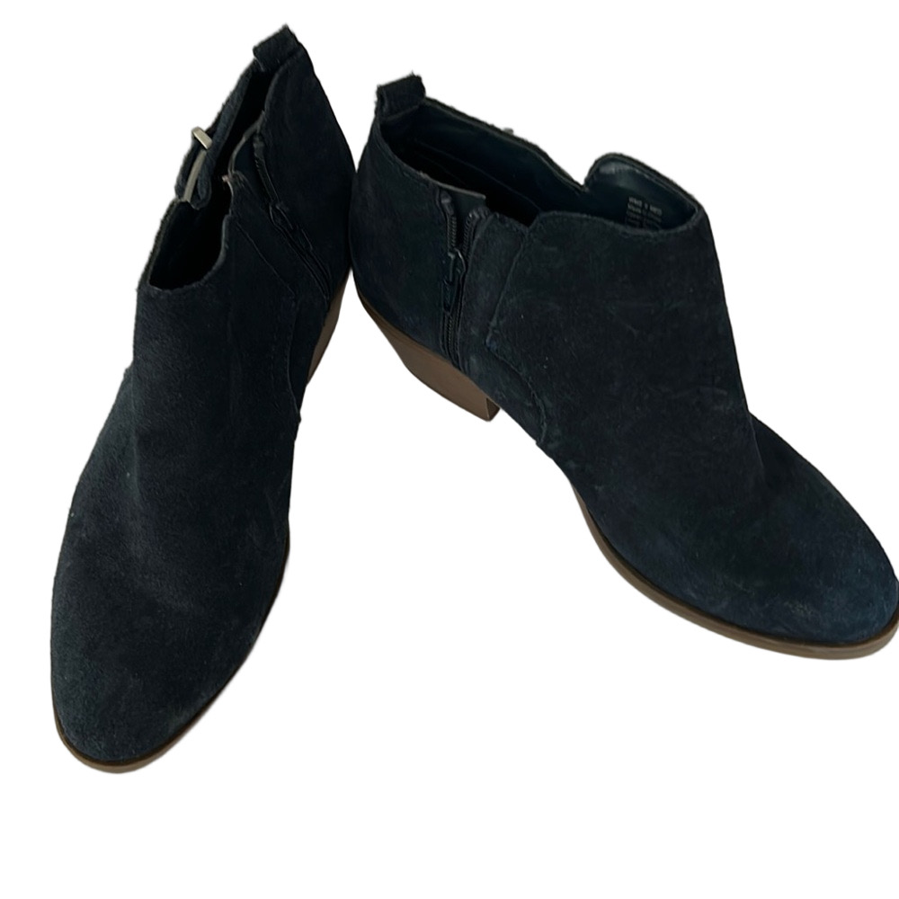 Sonoma ankle boots navy blue 9M leather upper